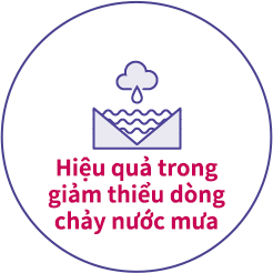 Hiệu quả của việc giảm thiểu dòng chảy nước mưa