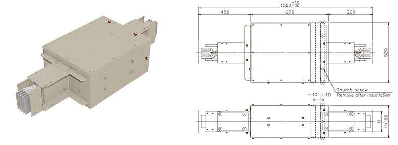 Duct used to absorb thermal expansion and contraction of bus ducts Used in routes with long straight sections