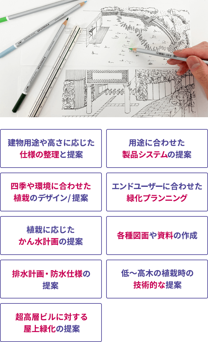 屋上緑化の提案内容